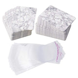 50 Marbling Earring Display Cards with Self-Seal Bags DIY Packing Cards