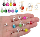 Crystal Glass Ball Dangle Charms for DIY Jewelry Making