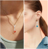 Crystal Glass Ball Dangle Charms for DIY Jewelry Making