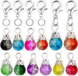 Crystal Glass Ball Dangle Charms for DIY Jewelry Making