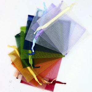 50-100pcs 13x18cm Drawstring Organza Bags Jewelry Packaging Tulle Candy Pouches