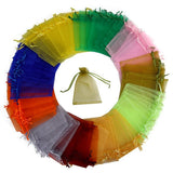 50-100pcs 13x18cm Drawstring Organza Bags Jewelry Packaging Tulle Candy Pouches