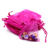 50-100pcs 13x18cm Drawstring Organza Bags Jewelry Packaging Tulle Candy Pouches