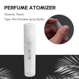 100x 2ml Plastic Travel Spray Bottles Clear Perfume Atomizer Refillable