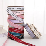 50 Yards English Lettering Flower Ribbon Cake Baking Decoration Ribbon