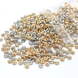 500/1000pcs CCB Spacer Loose Beads Gearwheel Beads Round Shape