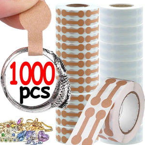 500Pcs Brown Jewelry Tag Stickers DIY Necklace Ring Brace