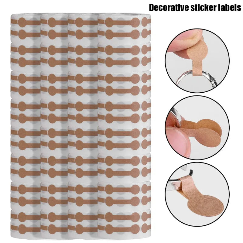 500Pcs Brown Jewelry Tag Stickers DIY Necklace Ring Brace