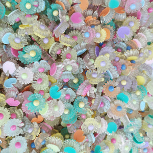 DIY Candy Jelly Flowers Sticker Flat Beads Scrapbook Hairpin Jewelry Making