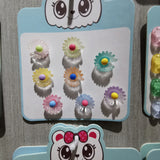 DIY Candy Jelly Flowers Sticker Flat Beads Scrapbook Hairpin Jewelry Making