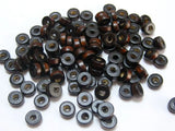 500 Brown 8X3mm Column Wood Beads - Wooden Heishi beads