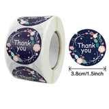 500 Round Purple Luminous Thank You Sticker Seal Labels