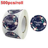 500 Round Purple Luminous Thank You Sticker Seal Labels