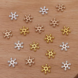 500 PCS 8mm Metal Alloy Flowers Spacer Beads for Jewelry Making