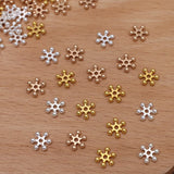 500 PCS 8mm Metal Alloy Flowers Spacer Beads for Jewelry Making