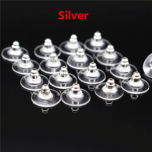500 Pcs/Lot 11X6MM Plated Earring Stoppers