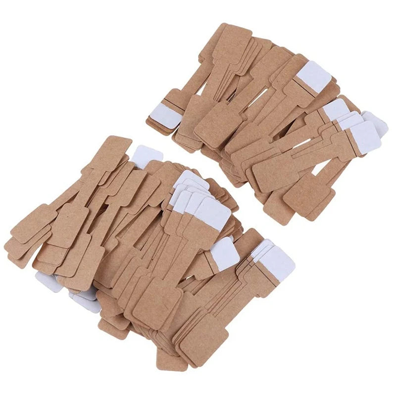 500 Pcs Brown Paper Tag Jewelry Display Cards