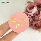 500 Pcs Thank You Stickers Gift Tags 1 Inch Pink Business Wrapping Supplies