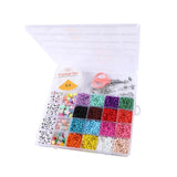 500 Pcs Glass Seed Beads Alloy Pendants in Box for Jewelry