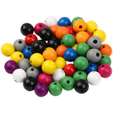 500 Boho Wooden Beads 16mm Hole Bracelet Garland DIY Ball Beads