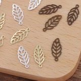 500 Pcs 6x13 mm Copper Leaf Charms for Jewelry Making