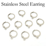 500 Pcs Silver Leverback Earring Hoops Hypoallergenic Earwire