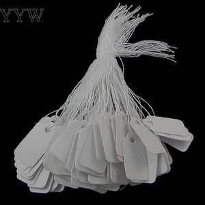 500 pcs Jewelry Display Paper Card with String Hang Label
