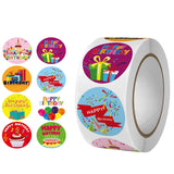 500 Happy Birthday Surprise Stickers 2.5cm Round Shape Reward