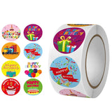 500 Happy Birthday Surprise Stickers 2.5cm Round Shape Reward