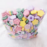 500 Pcs 18mm Resin Flower Sticker Half Beads for DIY Jewelry Making