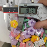 500 Pcs 18mm Resin Flower Sticker Half Beads for DIY Jewelry Making