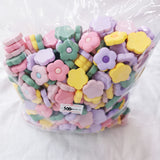 500 Pcs 18mm Resin Flower Sticker Half Beads for DIY Jewelry Making