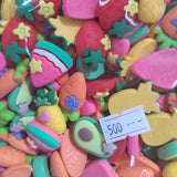 500 Resin Korea Candy Flowers Watermelon Sticker Hairpin for Jewelry Making