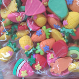 500 Resin Korea Candy Flowers Watermelon Sticker Hairpin for Jewelry Making