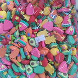500 Resin Korea Candy Flowers Watermelon Sticker Hairpin for Jewelry Making
