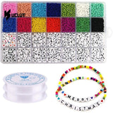 5000Pcs Bracelet Making Kit Seed Beads Alphabet Letter and Heart Shape Beads