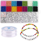 5000Pcs Bracelet Making Kit Seed Beads Alphabet Letter and Heart Shape Beads