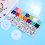 5000Pcs Beads Kit, 3mm Glass Seed Beads, Alphabet and Heart Shape Beads