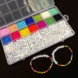 5000Pcs Glass Beads A-Z DIY Jewelry Bracelet Material