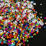 5000Pcs A-Z Letter Glass Beads DIY Jewelry Square Beaded Bracelet Material Kit