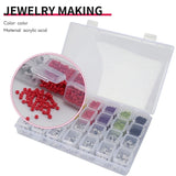 5000Pcs Glass Rice Beads A-Z 26 Letter Beads Crystal Thread DIY Bracelet