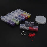 5000Pcs Glass Rice Beads A-Z Letter Beads DIY Bracelet Material Crystal Thread