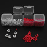 5000Pcs Glass Rice Beads A-Z Letter Beads DIY Bracelet Material Crystal Thread