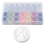 5000Pcs A-Z Letter Glass Rice Beads DIY Bracelet Material Crystal Thread Jewelry