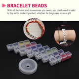 5000Pcs Glass Rice Beads A-Z 26 Letter Beads Crystal Thread DIY Bracelet