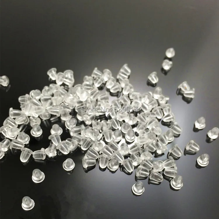 5000pcs Earrings Jewelry Accessories Silicone Barrel Bullet Plastic Ear Plugging