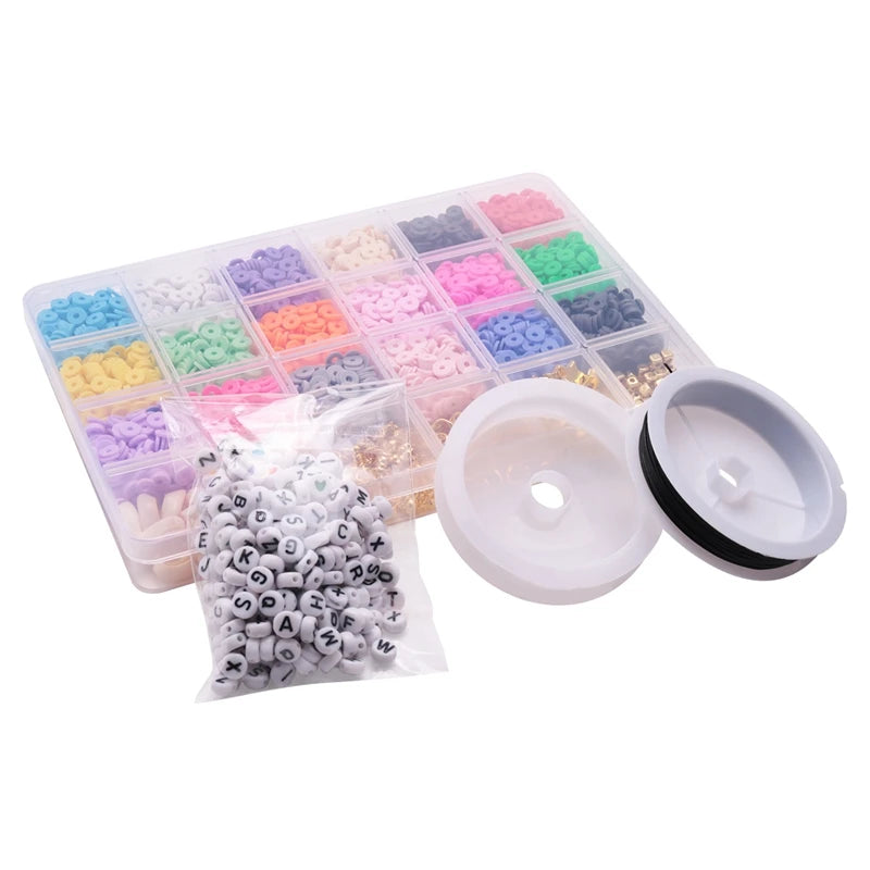 5000 Clay Heishi Beads for Jewelry Making Kit