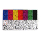 5000Pcs Glass Rice Beads A-Z Letter Beads DIY Bracelet Material