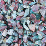 500g Red Green Jade Agate Raw Stone Learning Material Beads
