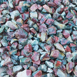 500g Red Green Jade Agate Raw Stone Learning Material Beads